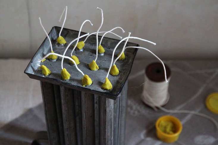 Securing the wicks—with an unlikely material.